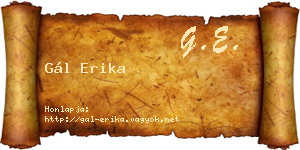 Gál Erika névjegykártya